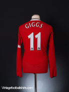 2004-06 Manchester United Home Shirt Giggs #11 L/S M Football Shirt