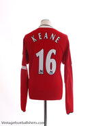 2004-06 Manchester United Home Shirt Keane #16 L/S *Mint* L Football Shirt