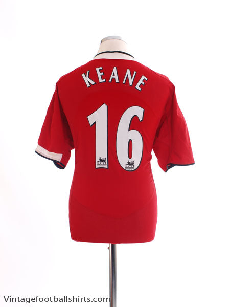 2004-06 Manchester United Home Shirt Keane #16 L Football Shirt