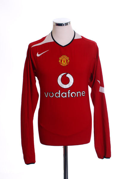 2004-06 Manchester United Home Shirt L/S L Football Shirt
