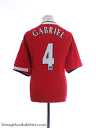 2004-06 Manchester United Nike Home Shirt Gabriel #4 XL Football Shirt