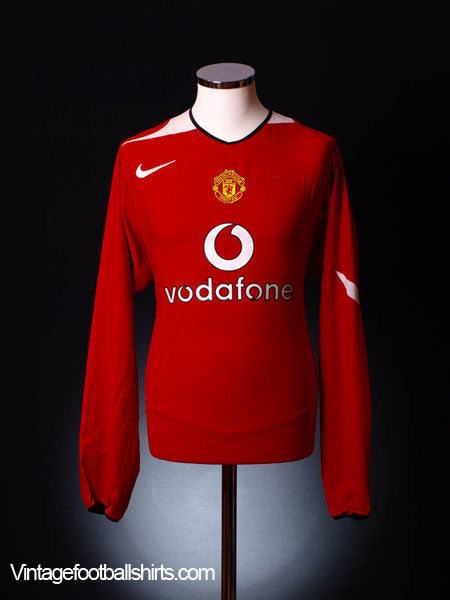 2004-06 Manchester United Home Shirt L/S S Football Shirt