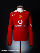 2004-06 Manchester United Home Shirt L/S XL Football Shirt