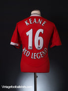 2004-06 Manchester United Home Shirt Keane Red Legend #16 M Football Shirt