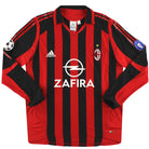 2005-06 AC Milan adidas CL Home Shirt L/S *Mint* L Football Shirt
