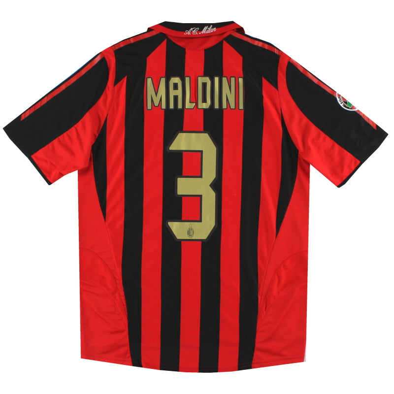2005-06 AC Milan adidas Home Shirt Maldini #3 *Mint* M Football Shirt