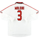 2005-06 AC Milan adidas Player Issue Away Shirt Maldini #3 L/S XL Football Shirt