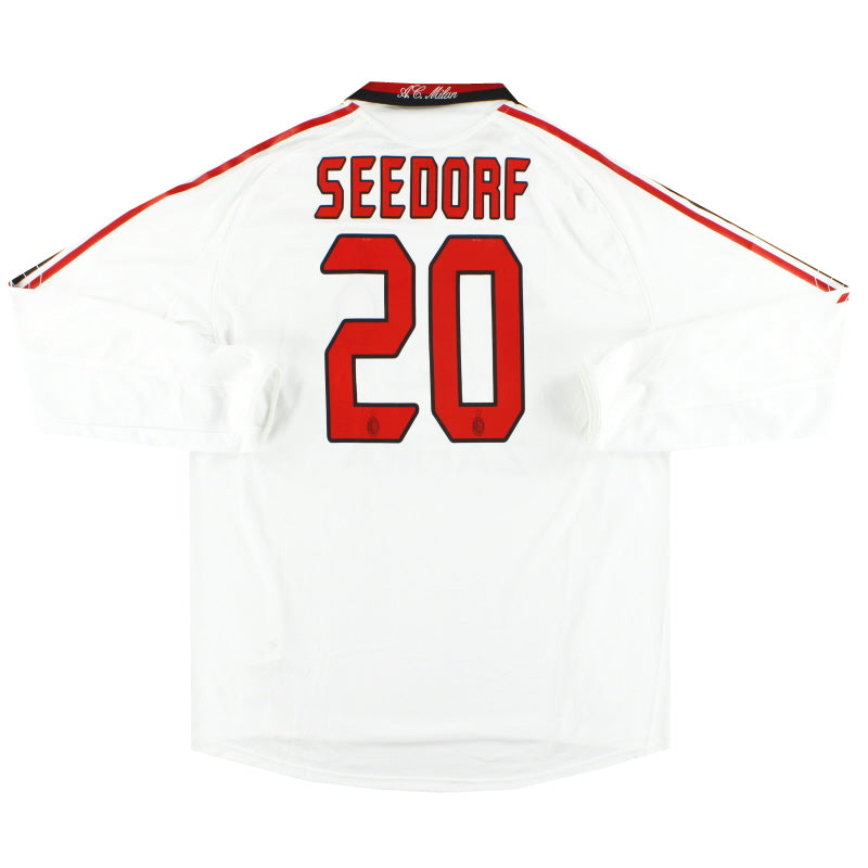 2005-06 AC Milan adidas Player Issue 'Formotion' Away Shirt Seedorf #20 L/S XL Football Shirt