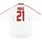 2005-06 AC Milan adidas Player Issue 'Formotion' Away Shirt Pirlo #21 L/S XL Football Shirt