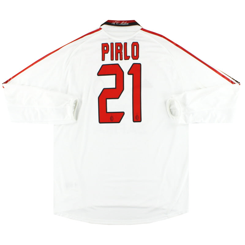 2005-06 AC Milan adidas Player Issue 'Formotion' Away Shirt Pirlo #21 L/S XL Football Shirt