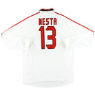 2005-06 AC Milan adidas Player Issue 'Formotion' Away Shirt Nesta #13 L/S XL Football Shirt
