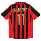 2005-06 AC Milan Home Shirt Gilardino #11 *Mint* M Football Shirt