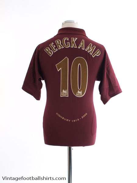 2005-06 Arsenal Highbury Home Shirt Bergkamp #10 M Football Shirt