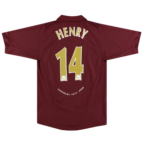 2005-06 Arsenal Nike Commemorative Highbury Home Shirt Henry #14 L
