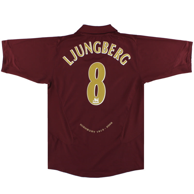 2005-06 Arsenal Nike Commemorative Highbury Home Shirt Ljungberg