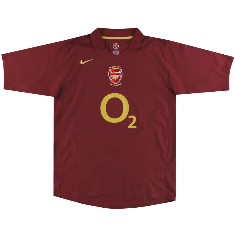 2005-06 Arsenal Nike Commemorative Highbury Home Shirt XL 496620
