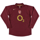 2005-06 Arsenal Nike Highbury Home Shirt L/S L Football Shirt