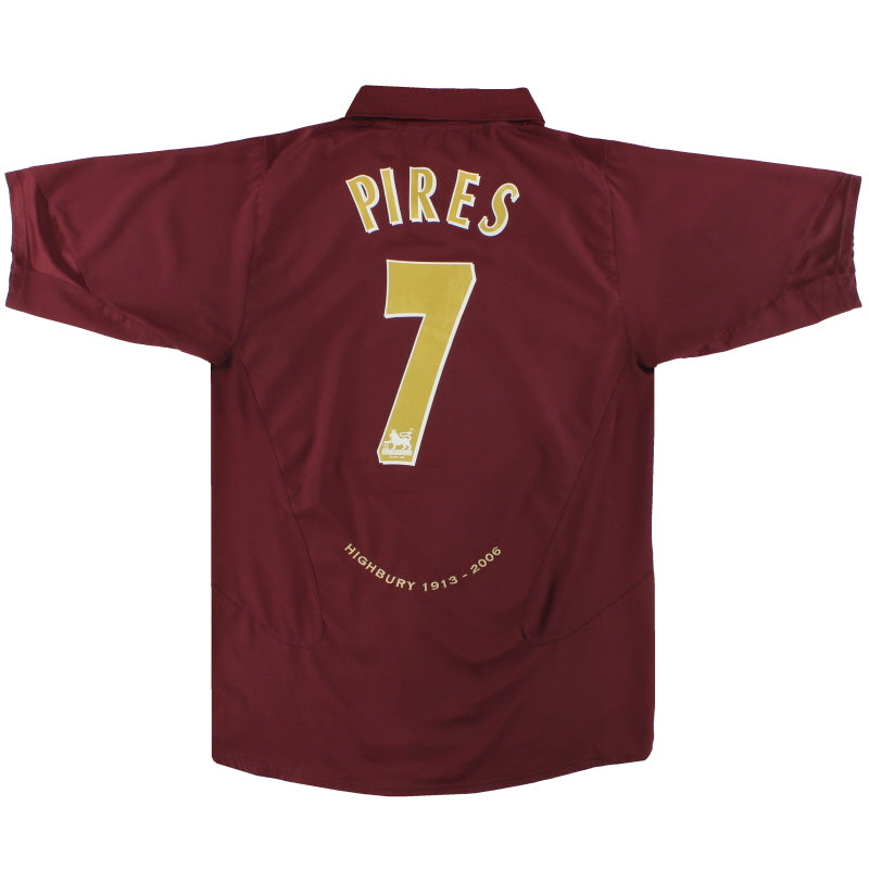 2005-06 Arsenal Nike Home Shirt Pires #7 M Football Shirt