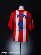 2005-06 Atletico Madrid Home Shirt Torres #9 *Mint* L Football Shirt
