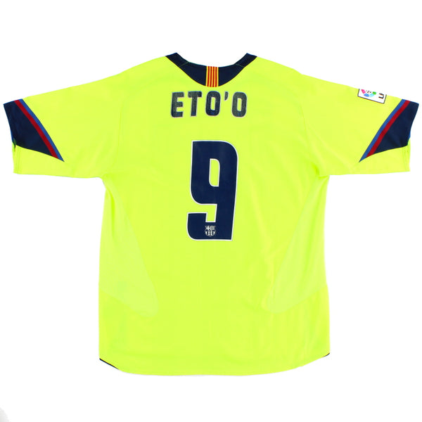 2005-06 Barcelona Away Shirt Eto'o #9 L | Vintage Football Shirts