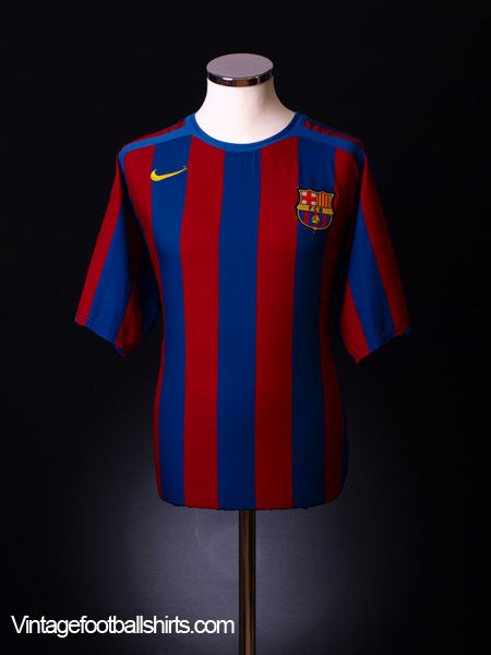 2005-06 Barcelona Home Shirt L Football Shirt