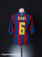 2005-06 Barcelona Home Shirt Xavi #6 XL Football Shirt