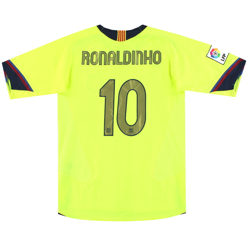 2005-06 Barcelona Nike Away Shirt Ronaldinho #10 XL.Boys Football Shirt