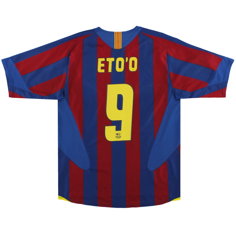 2005-06 Barcelona Nike Home Shirt Eto'o #9 M Football Shirt