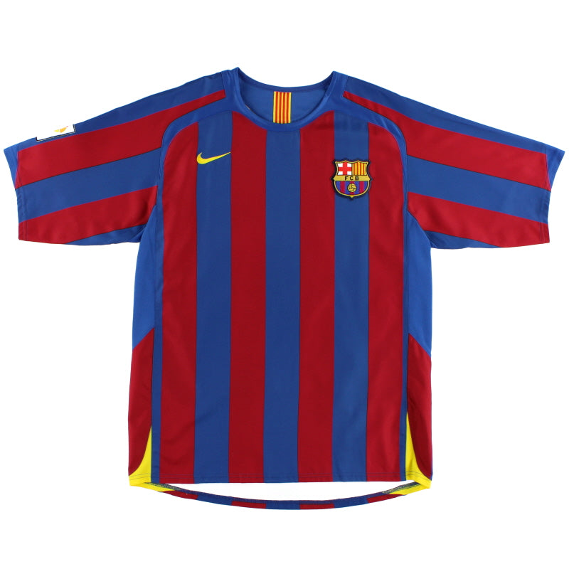 2005-06 Barcelona Nike Home Shirt Ronaldinho #10 XL.Boys 496796