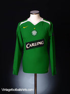 2005-06 Celtic Away Shirt *Mint* L/S L Football Shirt