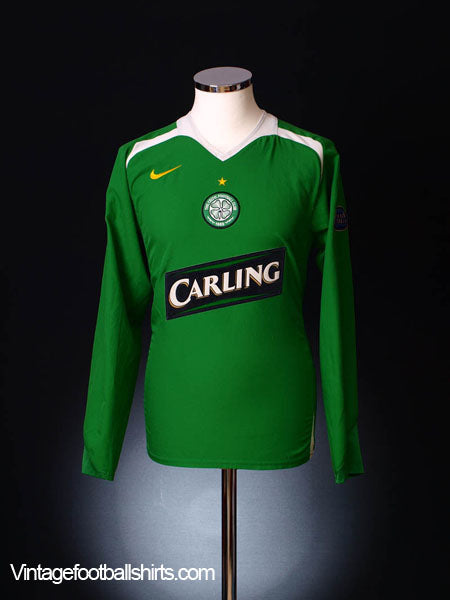 2005-06 Celtic Away Shirt *Mint* L/S L Football Shirt