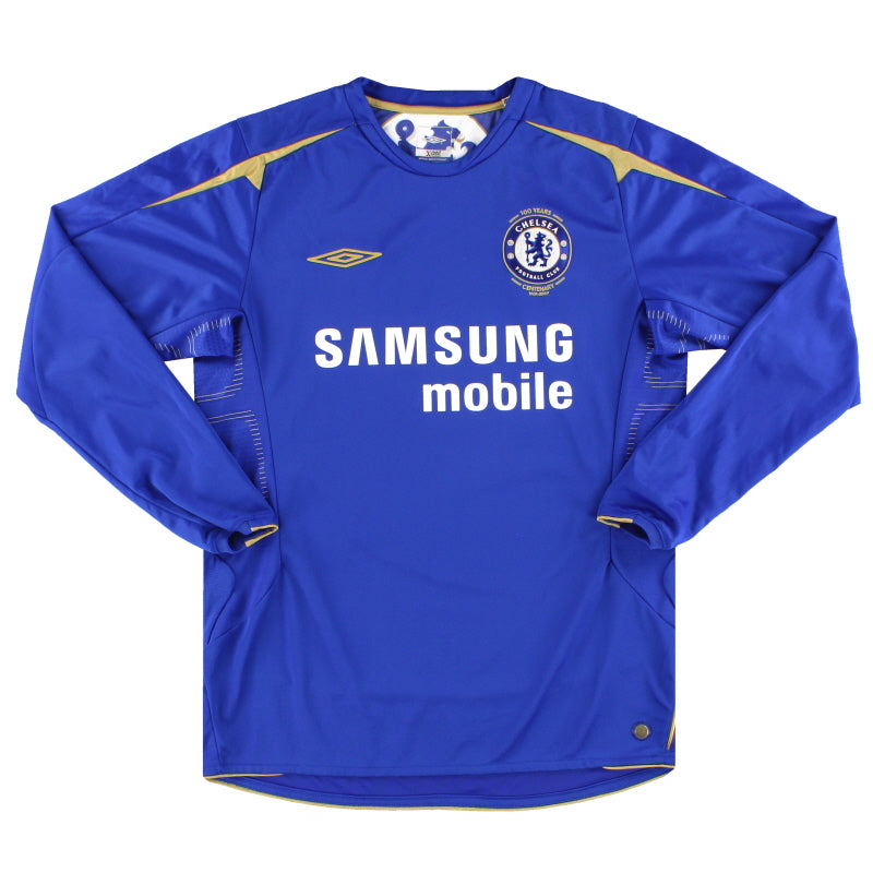 2005-06 Chelsea Umbro Centenary Home Shirt L/S M Football Shirt
