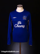 2005-06 Everton Home Shirt *As New* L/S L Football Shirt