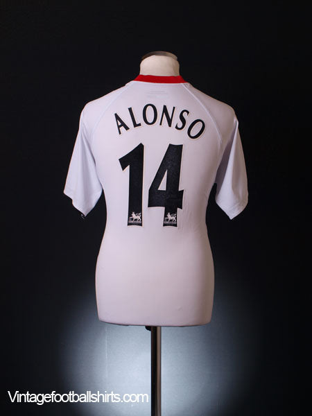 2005-06 Liverpool Away Shirt Alonso #14 M Football Shirt