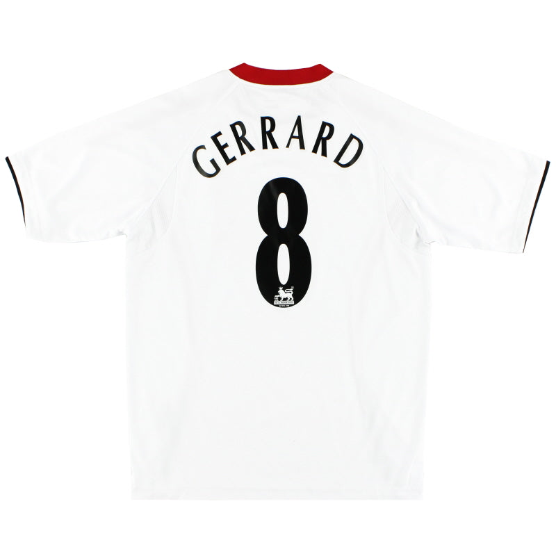 2005-06 Liverpool Away Shirt Gerrard #8 M Football Shirt