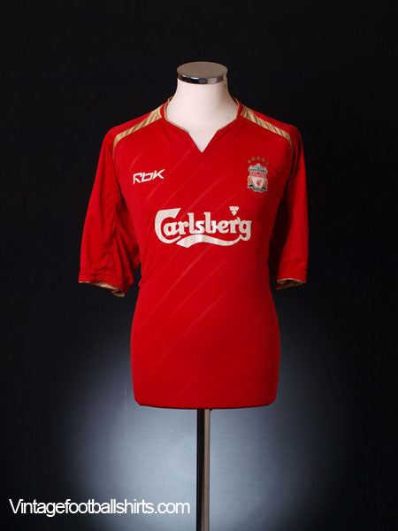 2005-06 Liverpool Champions League Home Shirt M Football Shirt