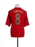 2005-06 Liverpool CL Home Shirt Gerrard #8 M Football Shirt