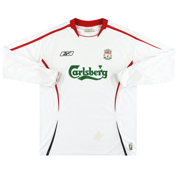 2005-06 Liverpool Reebok Away Shirt L/S L ACMF5102-100 | Vintage