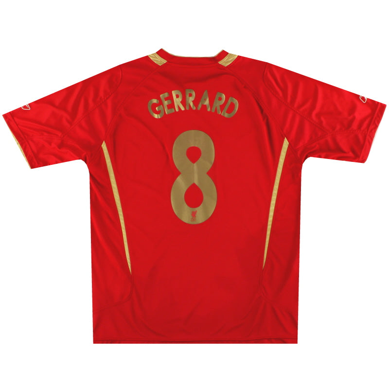 2005-06 Liverpool Reebok CL Home Shirt Gerrard #8 L Football Shirt