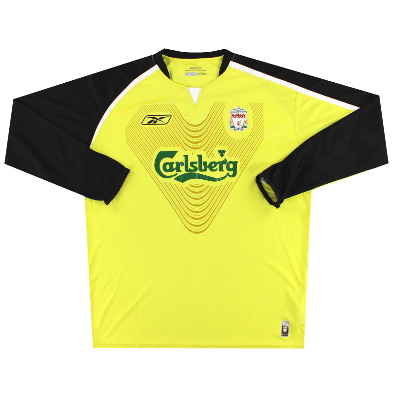 2005-06 Liverpool Reebok Goalkeeper Shirt L Football Shirt