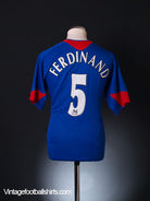 2005-06 Manchester United Away Shirt Ferdinand #5 M Football Shirt