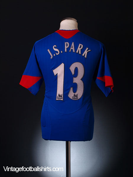 2005-06 Manchester United Away Shirt J.S.Park #13 M Football Shirt