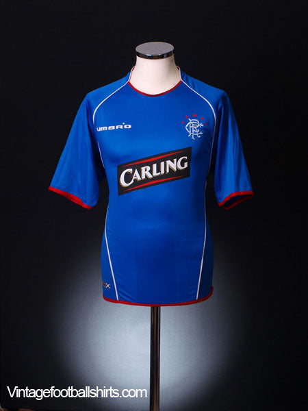 2005-06 Rangers Home Shirt L/S L Football Shirt