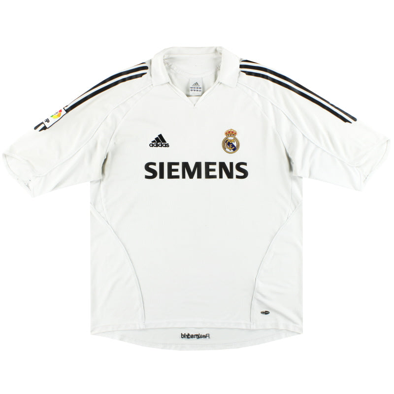 2005-06 Real Madrid adidas Home Shirt L Football Shirt