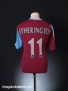 2005-06 West Ham Home Shirt Etherington #11 L Football Shirt