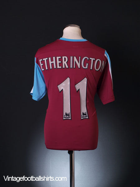 2005-06 West Ham Home Shirt Etherington #11 L Football Shirt