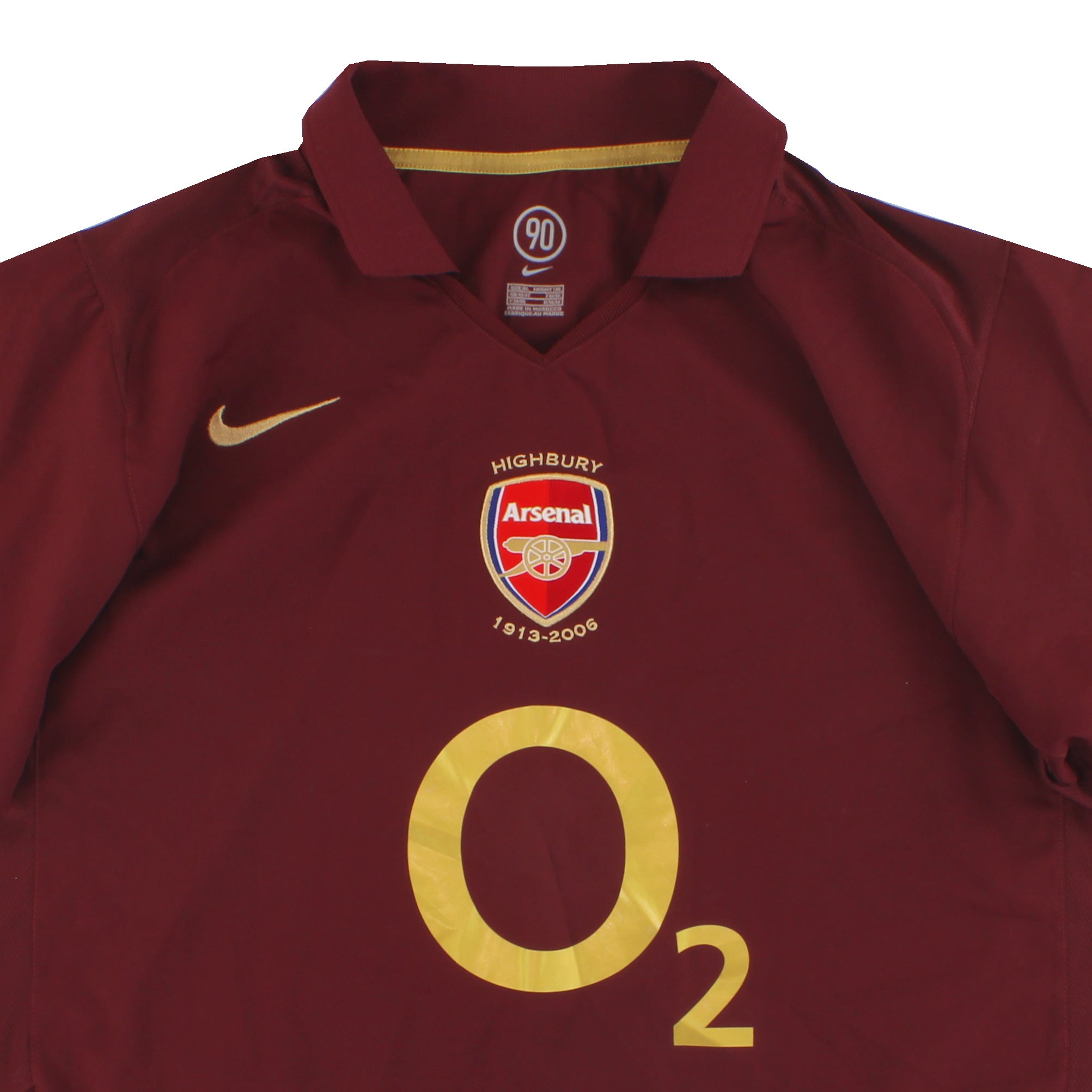 2005-06 Arsenal Nike Commemorative Highbury Home Shirt XL 496620