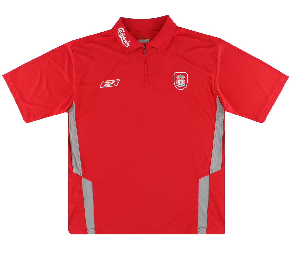 2005-06 Liverpool Reebok 1/4 Zip Polo Shirt XL