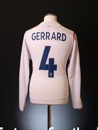 2005-07 England Home Shirt Gerrard #4 L/S L Football Shirt