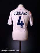 2005-07 England Home Shirt Gerrard #4 XXL Football Shirt